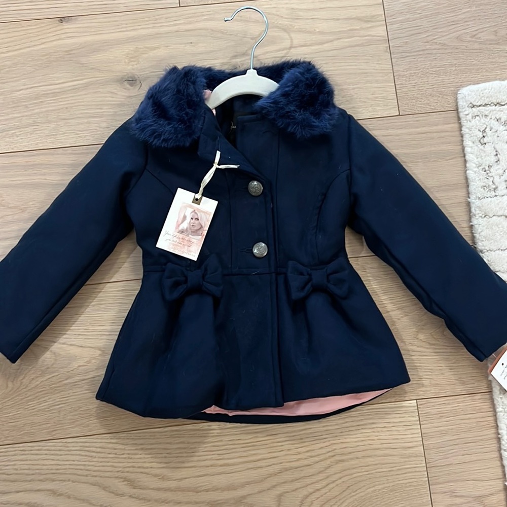 Brand new Jessica Simpson fur toddler coat
